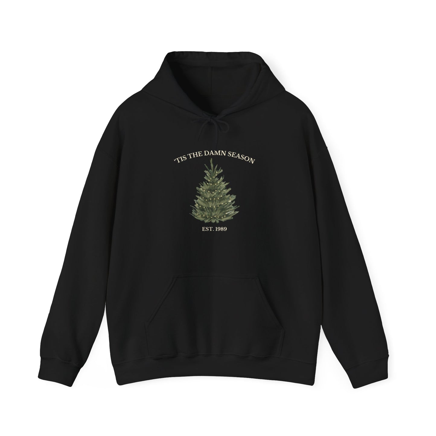 tis the damn season tree hoodie