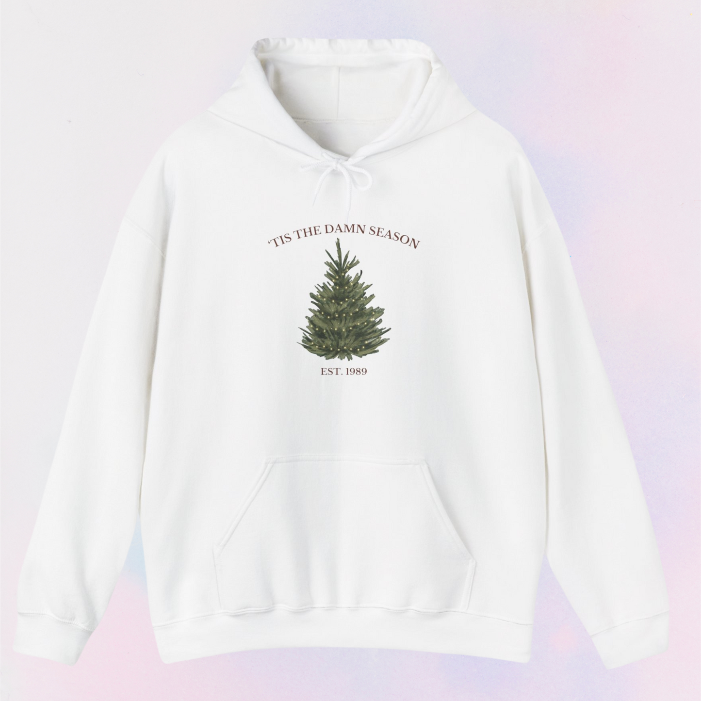 tis the damn season tree hoodie
