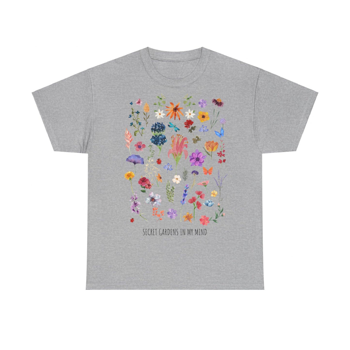 secret gardens in my mind front print shirt