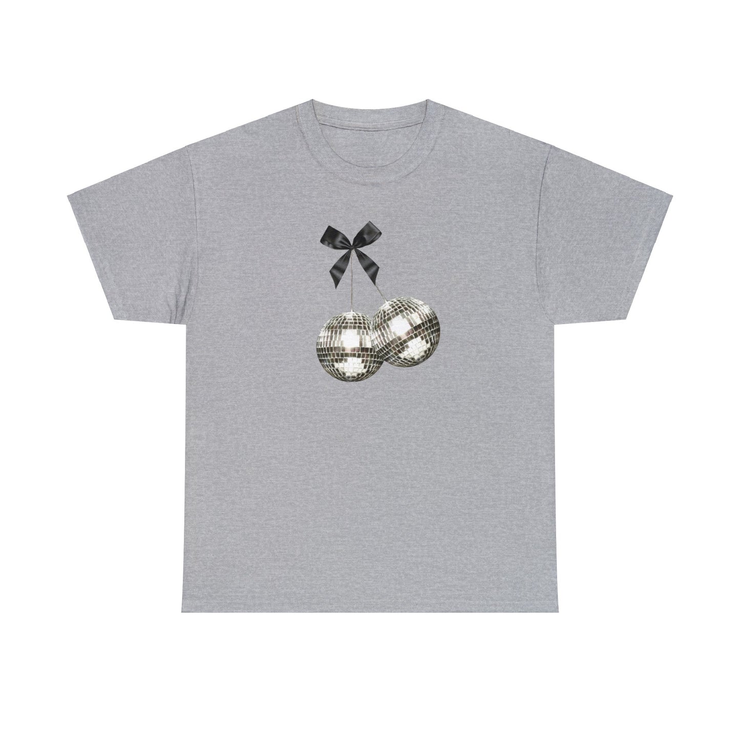 ribbon mirrorball cherry shirt