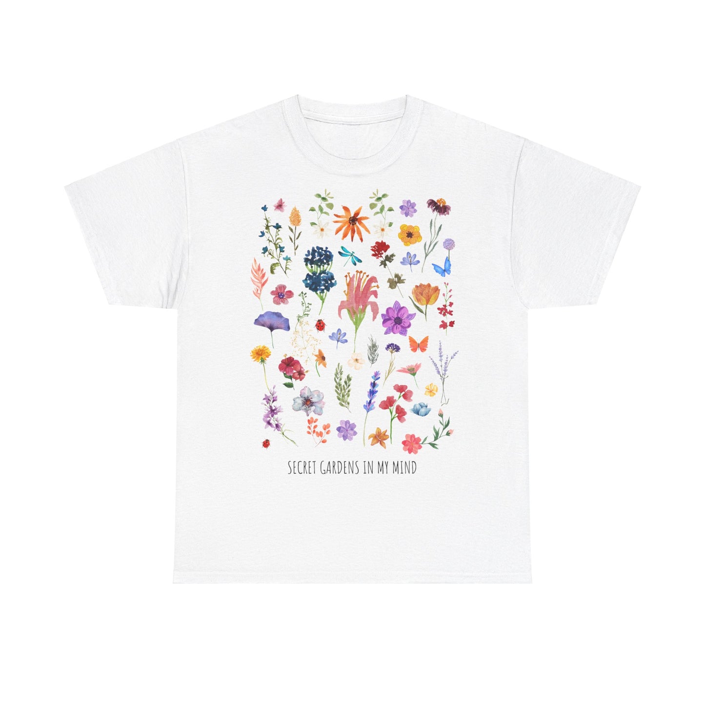 secret gardens in my mind front print shirt