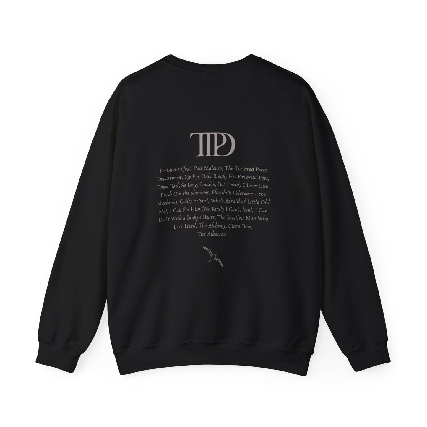 ttpd tracklist - the albatross backprint crewneck