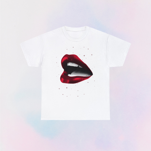 sparkle red lip classic shirt