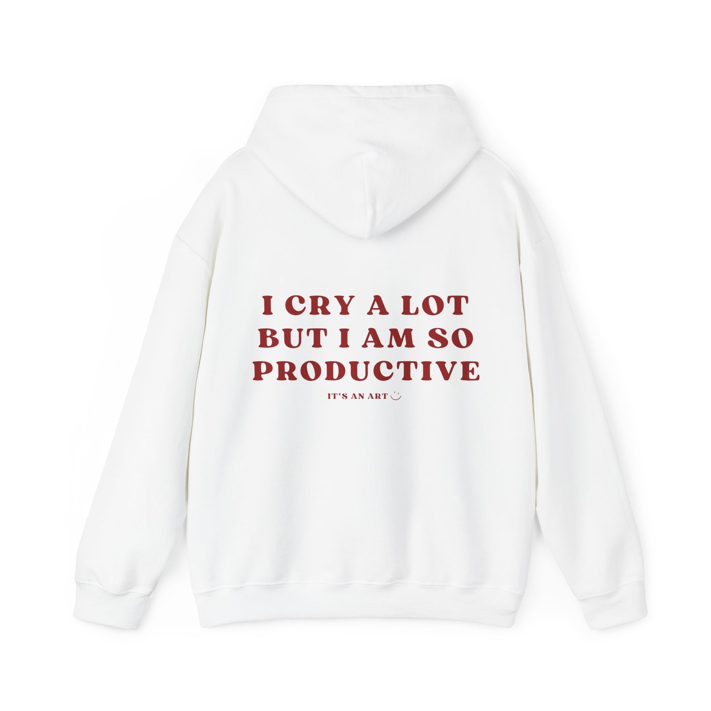 ICDIWABH / i cry a lot but i am so productive it's an art backprint hoodie