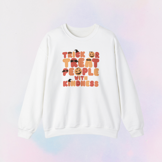 trick or treat people with kindness sweater