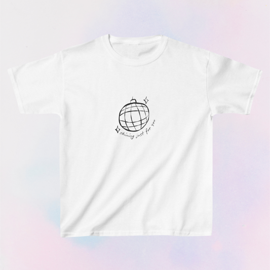 mirrorball baby tee