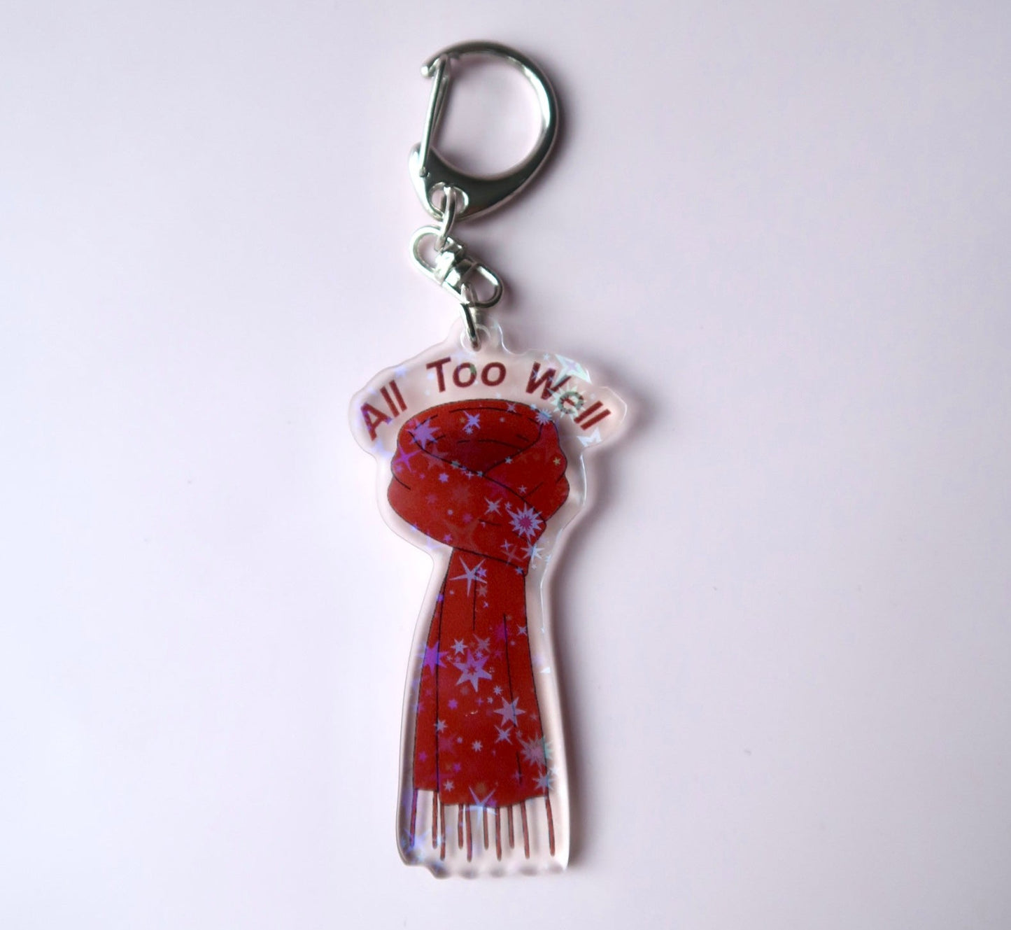 all too well sparkly keychain