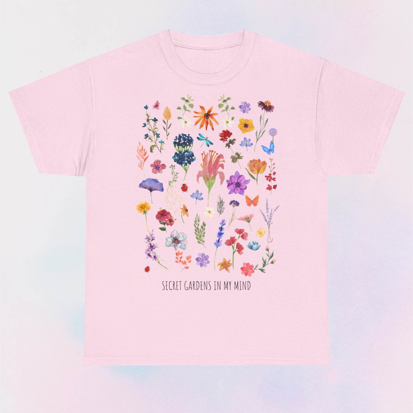 secret gardens in my mind front print shirt