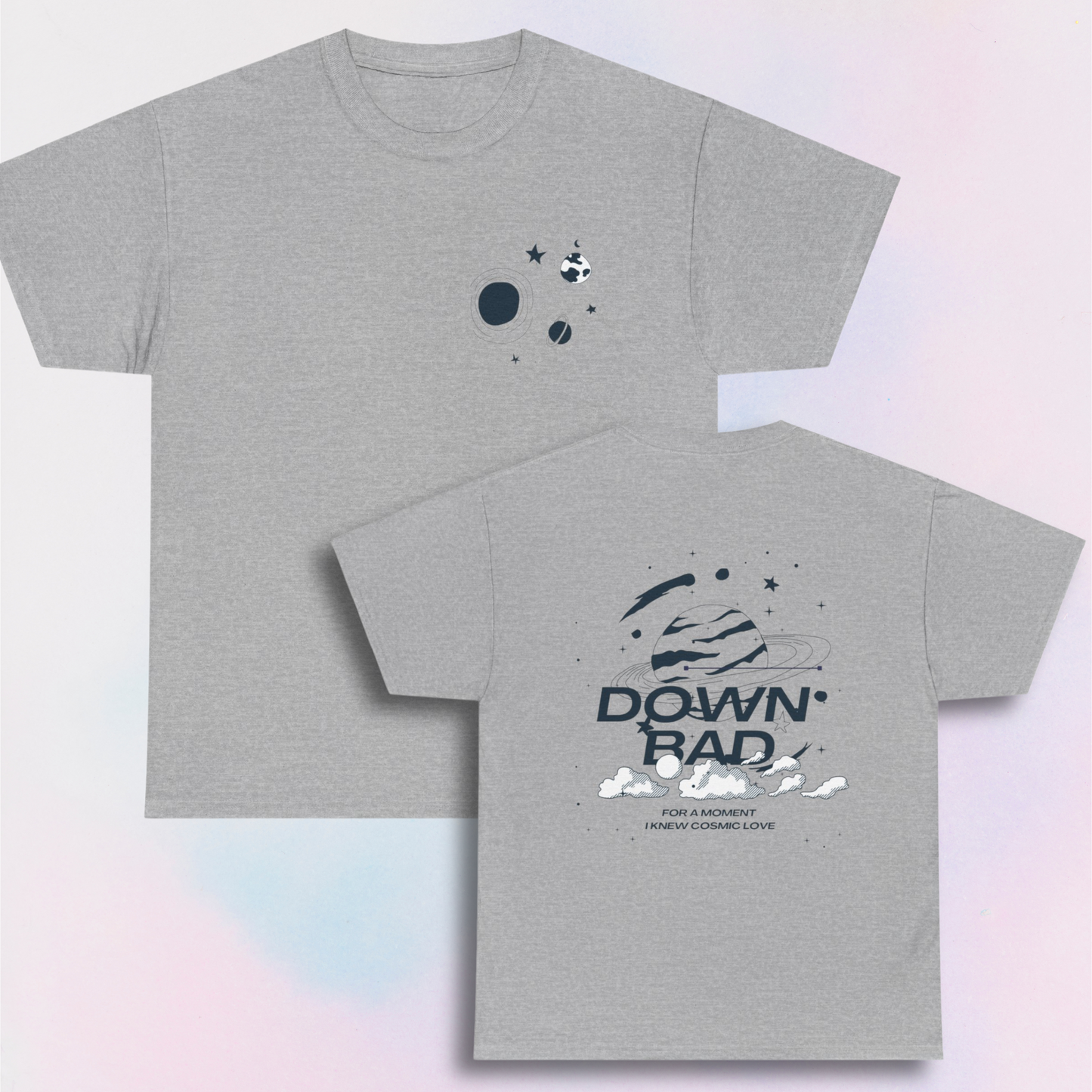 down bad backprint shirt