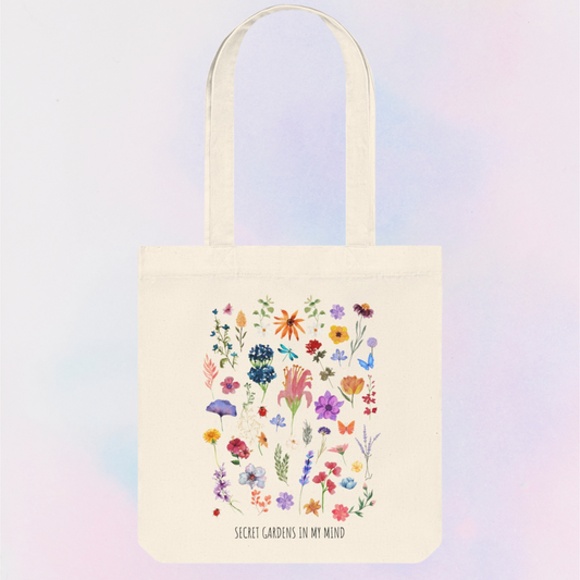 secret gardens in my mind totebag