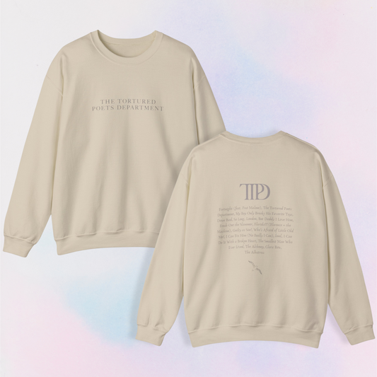 ttpd tracklist - the albatross backprint crewneck